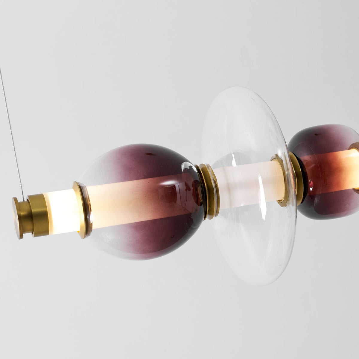 Artisan Glass Bead Linear Pendant Light for Modern Interiors