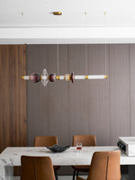 Artisan Glass Bead Linear Pendant Light for Modern Interiors
