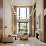 Riviere Glass Chain Chandelier – Modern Linear LED Pendant Light