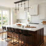 Artisan Glass Globe Mobile Chandelier in Gold, Black, or Chrome