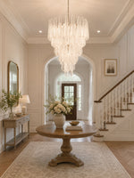Artisan Glass Pinecone Chandelier in Nickel or Gold