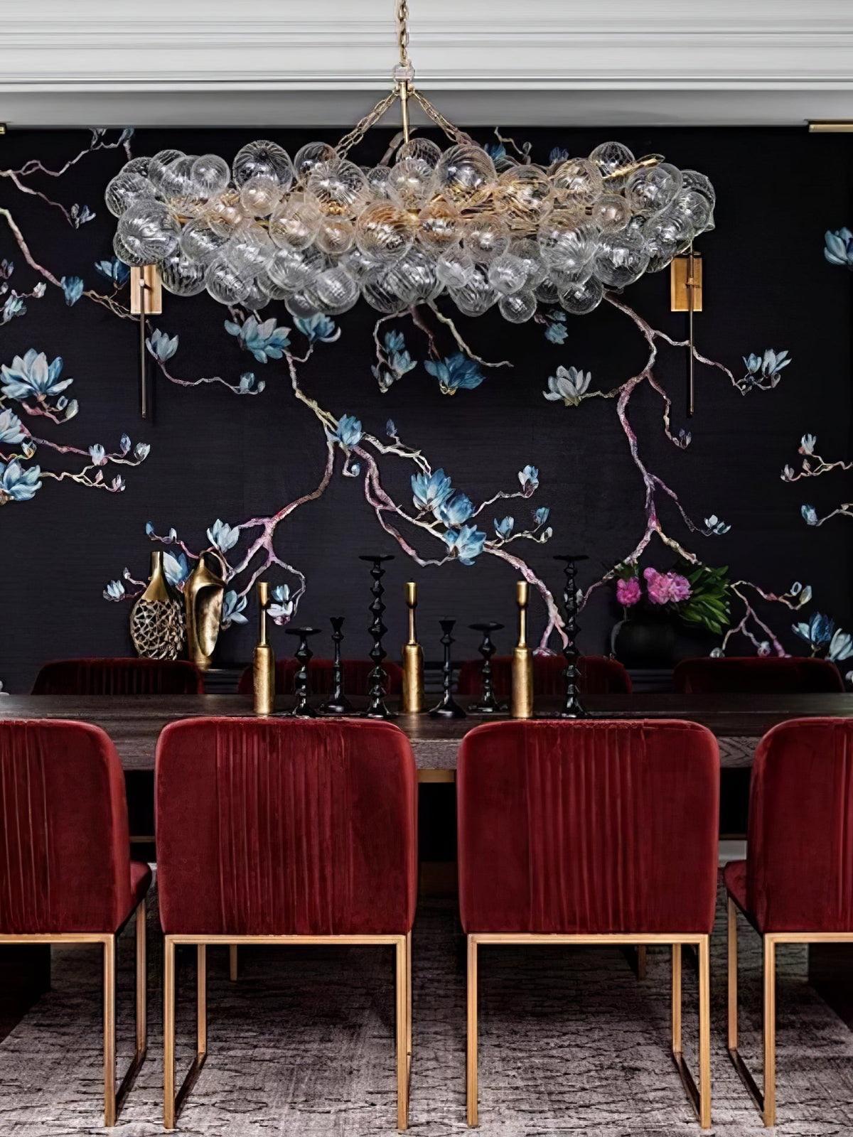 Lumière Cascade Glass Ball Chandelier – Modern Sculptural Pendant Light