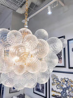 Lumière Cascade Glass Ball Chandelier – Modern Sculptural Pendant Light