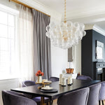 Lumière Cascade Glass Ball Chandelier – Modern Sculptural Pendant Light
