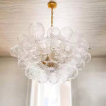 Lumière Cascade Glass Ball Chandelier – Modern Sculptural Pendant Light