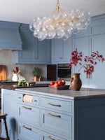 Lumière Cascade Glass Ball Chandelier – Modern Sculptural Pendant Light