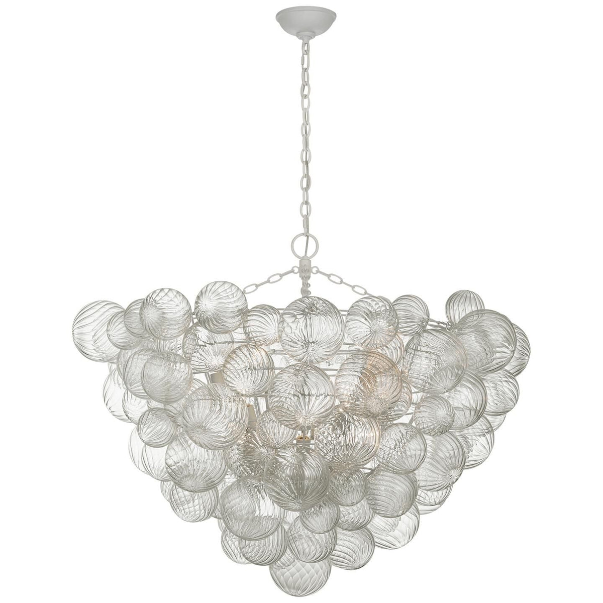 Lumière Cascade Glass Ball Chandelier – Modern Sculptural Pendant Light
