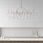 Lumière Cascade Glass Ball Chandelier – Modern Sculptural Pendant Light
