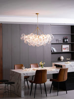 Lumière Cascade Glass Ball Chandelier – Modern Sculptural Pendant Light