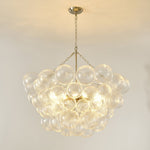 Lumière Cascade Glass Ball Chandelier – Modern Sculptural Pendant Light