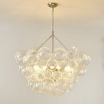 Lumière Cascade Glass Ball Chandelier – Modern Sculptural Pendant Light