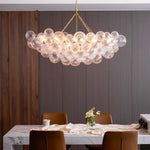 Lumière Cascade Glass Ball Chandelier – Modern Sculptural Pendant Light