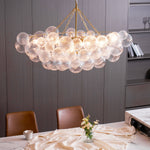 Lumière Cascade Glass Ball Chandelier – Modern Sculptural Pendant Light