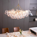 Lumière Cascade Glass Ball Chandelier – Modern Sculptural Pendant Light