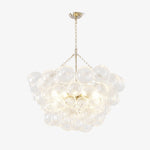 Lumière Cascade Glass Ball Chandelier – Modern Sculptural Pendant Light