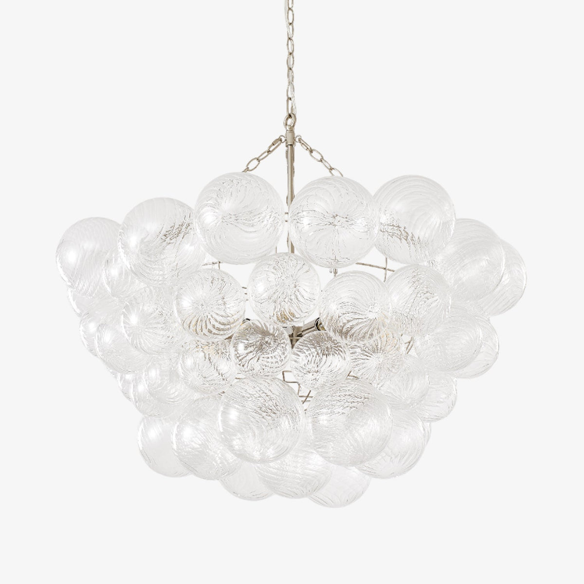 Lumière Cascade Glass Ball Chandelier – Modern Sculptural Pendant Light
