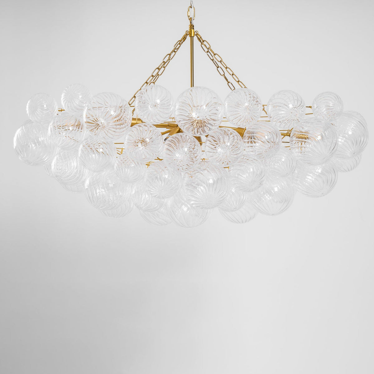 Lumière Cascade Glass Ball Chandelier – Modern Sculptural Pendant Light