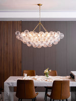 Lumière Cascade Glass Ball Chandelier – Modern Sculptural Pendant Light