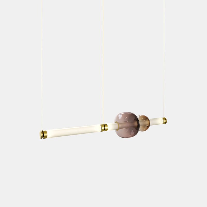 Artisan Glass Bead Linear Pendant Light for Modern Interiors