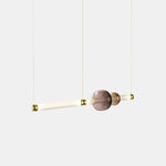 Artisan Glass Bead Linear Pendant Light for Modern Interiors