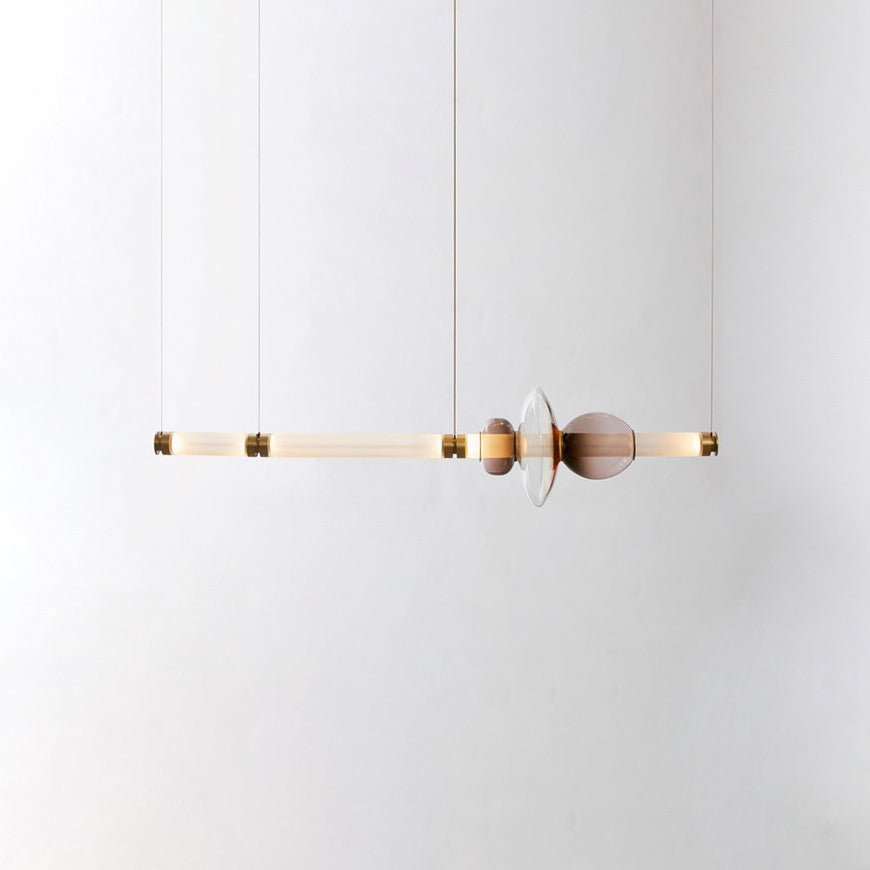 Artisan Glass Bead Linear Pendant Light for Modern Interiors