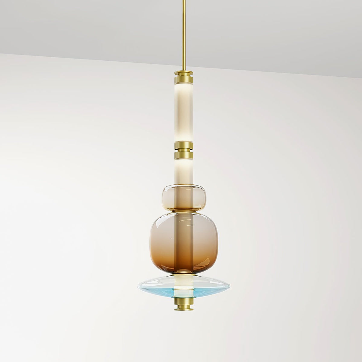 Artisan Glass Bead Linear Pendant Light for Modern Interiors
