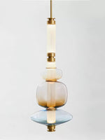 Artisan Glass Bead Linear Pendant Light for Modern Interiors