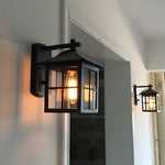 Lantern Shaped Glass Waterproof Modern Wall Sconce