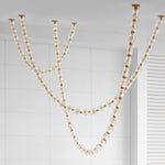 Riviere Glass Chain Chandelier – Modern Linear LED Pendant Light