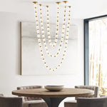 Riviere Glass Chain Chandelier – Modern Linear LED Pendant Light