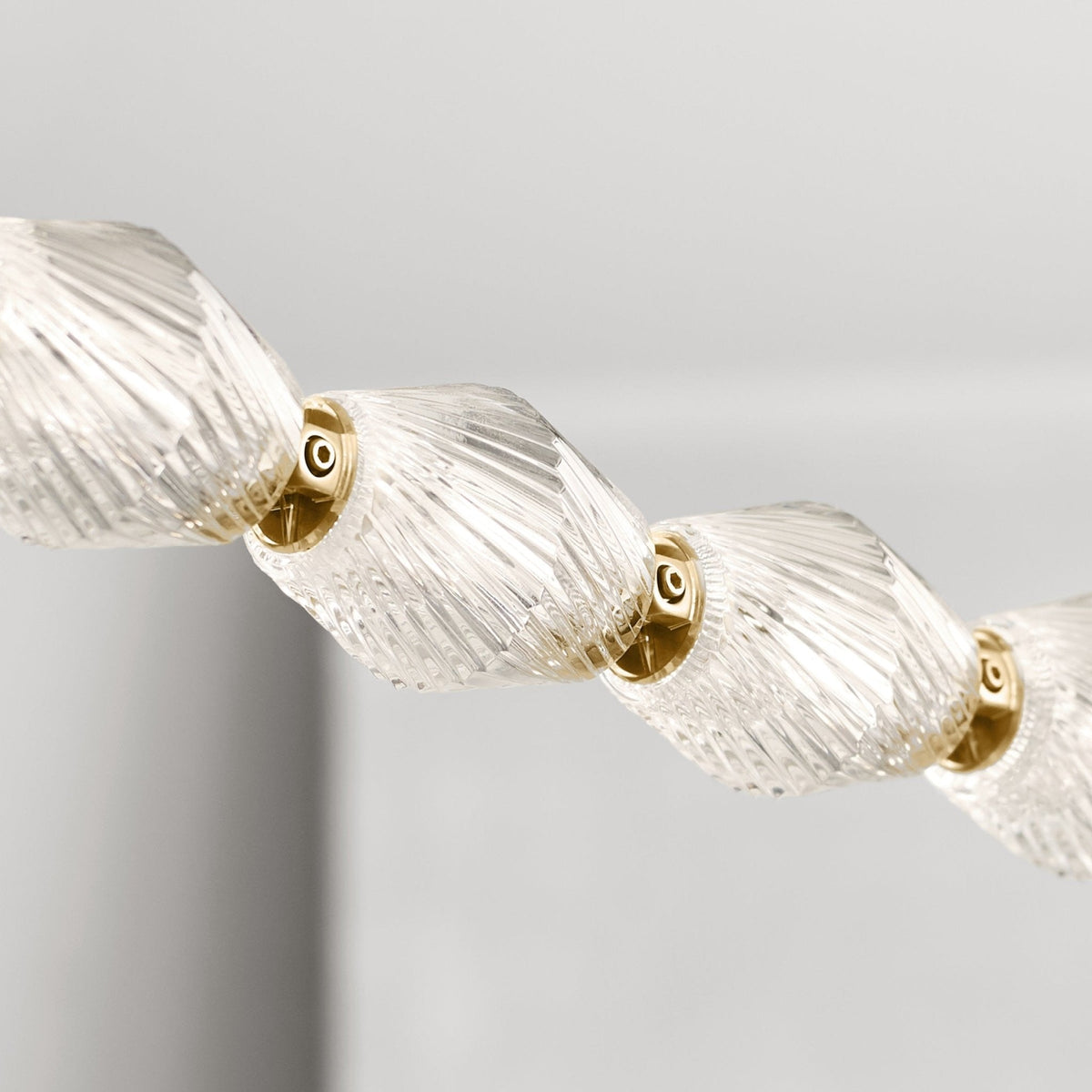 Riviere Glass Chain Chandelier – Modern Linear LED Pendant Light