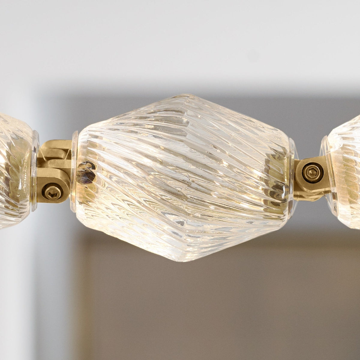 Riviere Glass Chain Chandelier – Modern Linear LED Pendant Light
