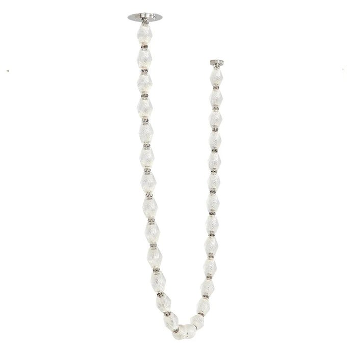 Riviere Glass Chain Chandelier – Modern Linear LED Pendant Light