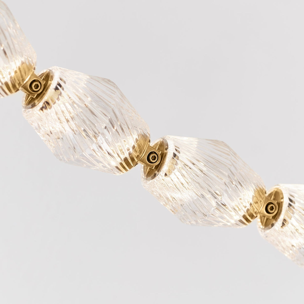 Riviere Glass Chain Chandelier – Modern Linear LED Pendant Light
