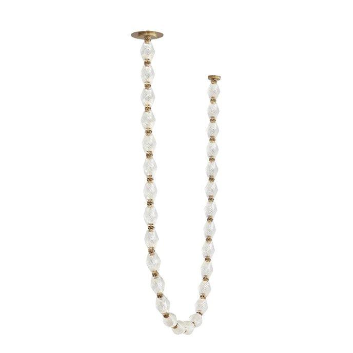 Riviere Glass Chain Chandelier – Modern Linear LED Pendant Light