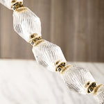 Riviere Glass Chain Chandelier – Modern Linear LED Pendant Light
