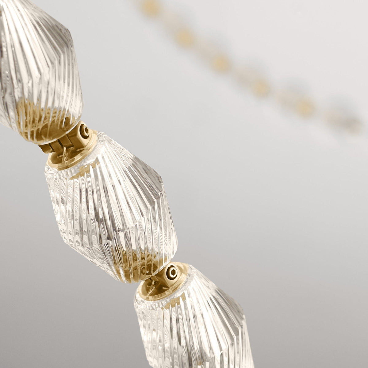 Riviere Glass Chain Chandelier – Modern Linear LED Pendant Light