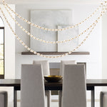 Riviere Glass Chain Chandelier – Modern Linear LED Pendant Light