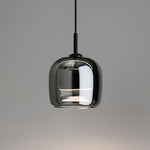 Glass Drum Shaped Pendant Light