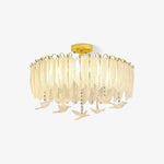 Glass Feather Ceiling Light