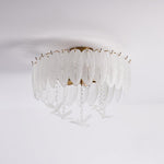 Glass Feather Ceiling Light