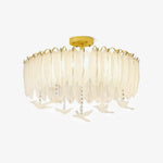 Glass Feather Ceiling Light