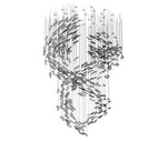 Glass Feathers Flying Chandelier — Modern LED Statement Pendant for Dining & Living Rooms