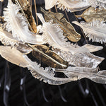 Glass Feathers Flying Chandelier — Modern LED Statement Pendant for Dining & Living Rooms