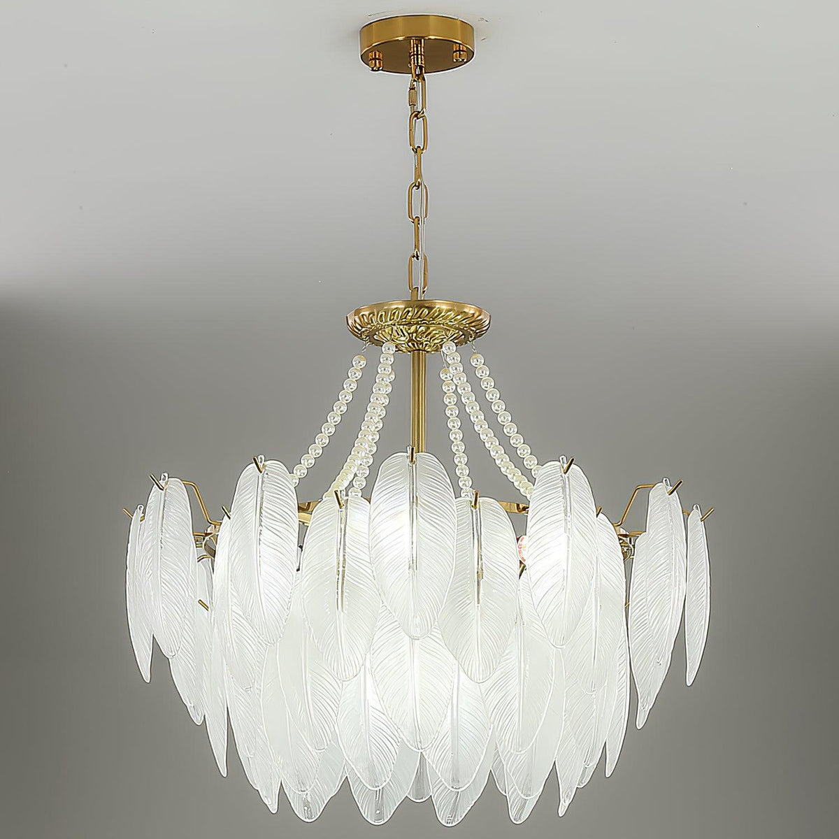 glass-feather-pearl-chandelier