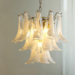 Glass Leaf Cascade Chandelier