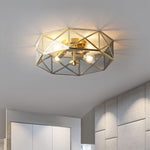 Glass Polyhedron Ceiling Light