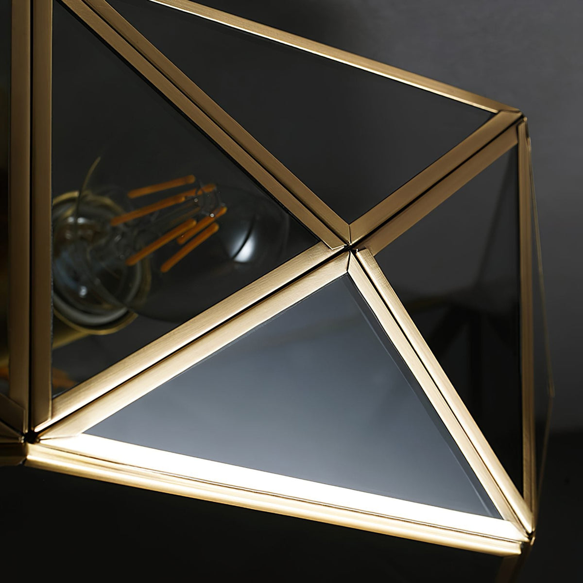 Glass Polyhedron Ceiling Light