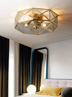 Glass Polyhedron Ceiling Light