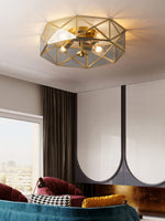 Glass Polyhedron Ceiling Light